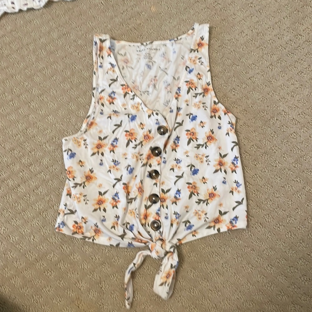 Flowered Tank crop top
